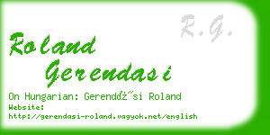 roland gerendasi business card